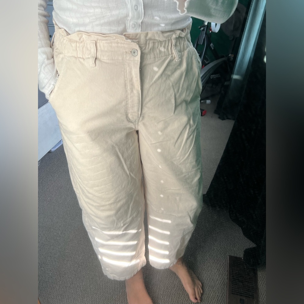 American Eagle High waisted paper-bag pants in cord - Picture 4 of 9